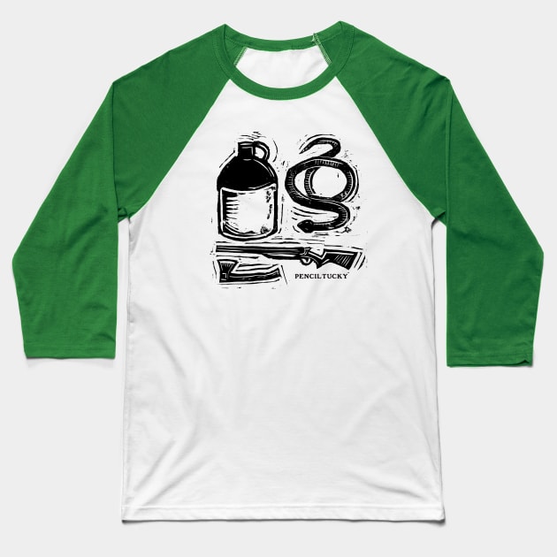 Moonshiner Baseball T-Shirt by Penciltucky
